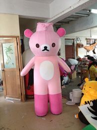 Professional beautiful Pink Bear mascot costume cute cartoon clothing factory customized private custom props walking dolls doll clothing