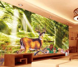 Home Decoration Forest tree dream forest background wall landscape painting 3d murals wallpaper for living room