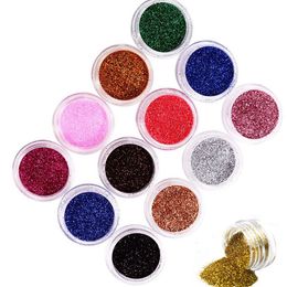 Free dropshipping Shipping 12 Colours Professional Nail Art Decoration B10 Colour Acrylic Powder