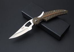 high-end MOKI G10blade folding knife black gift box ,58HRC hardness,D2 steel blade camping knife pokcet knife survival knife free shipping