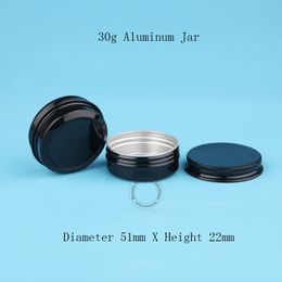 10pcs/Lot Promotion 30g Empty Aluminium Jar Small Women Cosmetic Container Solid Vial High Quality Bottle Refillable Travel Can