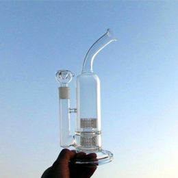 Glass Bong oil rigs Double Stereo Matrix Perc heavy base fab water pipes with famale joint 18.8mm bowl