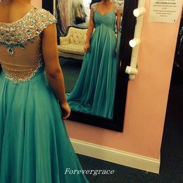 New Arrival A Line Mint Green Colour Prom Dress High Quality Chiffon Cap Sleeve Formal Women Wear Party Gown Custom Made Plus Size