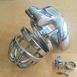 Chastity Devices 2022 Newest Lock Design 70mm Cage Length Stainless Steel Small Male 130g Short Cock Cage For Men