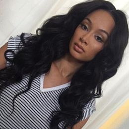 Top Quality beautiful Loose wave wig Simulation Human Hair Wave Full Wig for black women free shipping