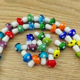 glass beads wholesalers Canada - FANCY- DIY accessories Glass beads loose pendants Colorful CUTE Mushroom for DIY jewelry MAKING