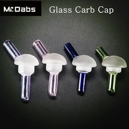 New Glass Carb Cap Smoking Accessories for Conical Quartz Banger Nails or Thermal Bangers Nail for oil rigs at mr dabs