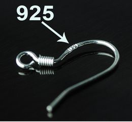 Hot sale 925 Sterling silver Earring Findings Fishwire Hooks Jewelry DIY Ear Wire Hook Fit Earrings for jewelry making bulk bulk lots