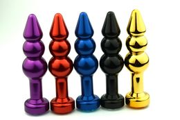 Anal plug toys Large metal 2 beads Metall Butt Plug Adult Sex Anal dildo prostate Unisex Anal Toys