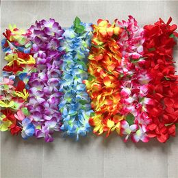 100PCS Hawaiian Hula Lei Hawaii Beach Theme Luau Party Garland Necklace Flower Wreath Garland Summer Party Leis Party Decoration