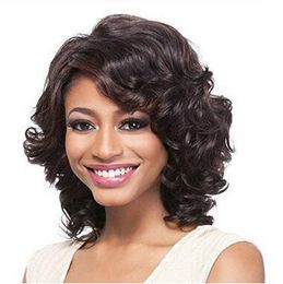 hot selling top quality Simulation brazilian Human Hair short bob curly full Wigs for black women free shipping