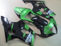 Injection molding ABS plastic fairing kit for Suzuki GSXR1000 03 04 green black fairings set GSXR1000 2003 2004 OT19