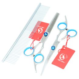 6.0Inch Meisha JP440C Pet Grooming Scissors Set for Pet Scissors Cutting & Thinning & Curved Dog Cat Shears Grooming Free Shipping, HB0008