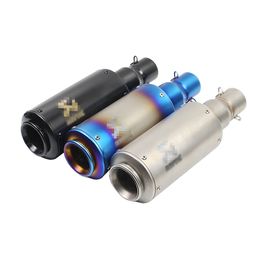 Stainless Steel 51MM Motorcycle Exhaust Silencer Pipe With DB Killer Slip On Dirt Street Bike Motorcycle Modified Scooter