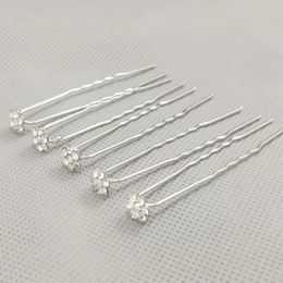 10Pcs Crystal RHINESTONE U shaped Hairpins Headpieces Wedding Bridal Hair Prom Pins Pin Small Size Multi Colour