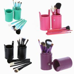 12pcs wholesale nake eyes makeup brush set with PU cup cosmetic blush/eyes/ face brush set DHL free Shipping