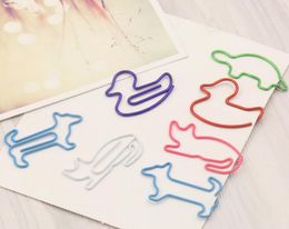 Colorful Paper Clips Animal Shaped Paperclips Book Mark Filing Binding Mark