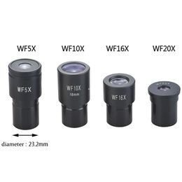 Freeshipping 4PCS/LOT WF5X WF10X WF16X WF20X Microscope Eyepieces Wide Angle Lens Biological Microscope Accessories Parts