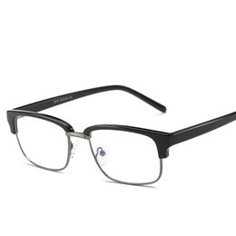 Wholesale- TR90 Anti Blue Ray Clear Lens Fake Glasses Protection Eyewear Titanium Frame Reading Computer Glasses For Women Men