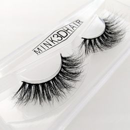 3D Mink Eyelashes Natural False Eyelashes Extensions 100% Hand Made Transparent Box Pack