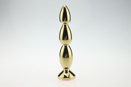 Gold Anal Jewelry Stainless Steel Butt Plugs Steel Anal Sex toys Metal Butt Plugs Anus Jeweled Sexy Stopper Anal toys