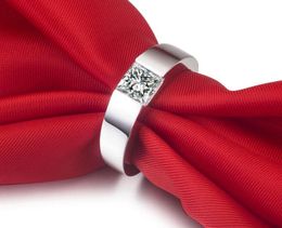 Veloce spedizione gratuita 925 argento Sona suna sintetico diamante anello di fidanzamento semi montaggio 18 carati in oro bianco uomo anello da sposa anello
