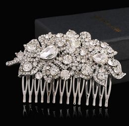 Fashion Bridal Wedding Tiaras Stunning Rhinestone Fine Comb Bridal Jewelry Accessories Crystal Hair Brush Free Shipping LY198