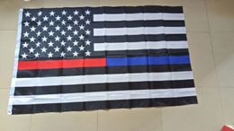 90*150cm US Flags Blue Line USA Police Flags 3x5 Foot Thin Red Line Black White And Blue American Flag with Brass Grommets