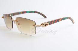 selling limited large diamond sunglasses male and female peacock wooden sunglasses 3524012 size: 56-18-135mm