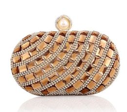 New Arrival !! Vintage wedding party bags high-grade women crystal evening bags and clutches factory price gold clutch bag