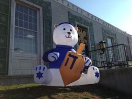 Outdoor Lawn Hanukkah Inflatable Decorations Inflatable Bear