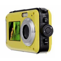2.7" Inch Double Dual TFT Screen Waterproof Digital Camera Max 24Mp 1080P DV 16X Digital Zoom Cam 4871