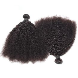 Brazilian Afro Kinky Curly Bundles Human Hair Weft Natural Black Remy Hair Extensions for Black Women Free Shipping Afro Kinky Curly Hair