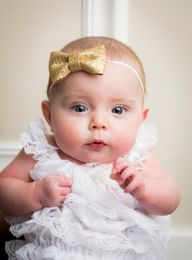 Lovely Baby Kids Girls Children Sequin Bowknot Hairband Headband Bling Glitter Bow Headdress Hair Band Accessories