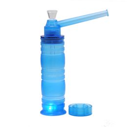 TOPPUFF Glass Shisha Chicha Top Puff Smoking Tobacco Herb Holder Narguile Arguile Smoke Water Pipe Bong with LED Lighter