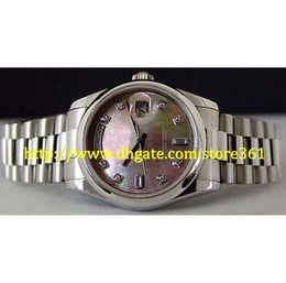 store361 new arrive watch Pure Platinum President Tahitian Mother Of Pearl Diamond 118206