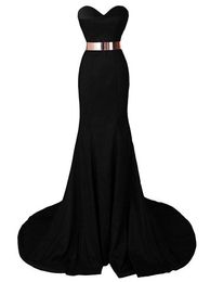 2017 New Cheap Black Sexy Sweetheart Mermaid Formal Evening Dresses Long Floor-Length Prom Party Celebrity Gowns QC125