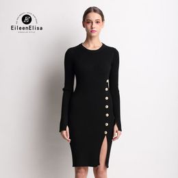 Black long sleeve sweater dress 2017 Black long sleeve sweater dress 2017