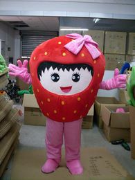 2017 Hot sale strawberry mascot costume cute cartoon clothing factory customized private custom props walking dolls doll clothing