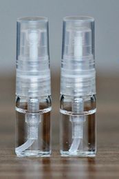 500pcs 2ml Crimp Neck Glass Perfume Bottle 2cc Mini Glass Spray Bottle Parfum Atomizer fragrance bottles