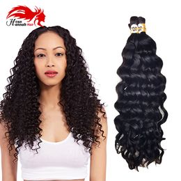 Hair for Micro Braids Brazilian Human Virgin 3 Bundles Bulk Hair Deep Curly Wave No Weft