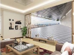 Popular 3D Space to Expand Urban Architecture mural 3d wallpaper 3d wall papers for tv backdrop