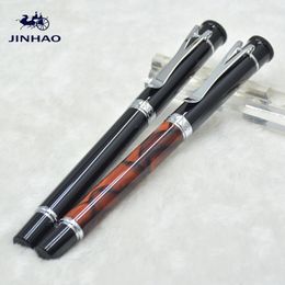 JINHAO High quality black and Agate red metal classic Nib Fountain pen with school office supplies writing smooth brand ink pen gifts