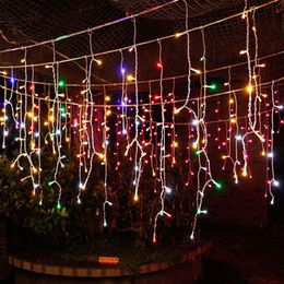 16.5ft 5M droop 0.4-0.6m Curtain Icicle LED String Lights For Outdoor Christmas Indoor Wedding Party Garland New Year EU Plug