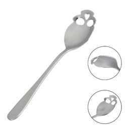 Stainless coffee spoon Skull shape dessert spoon Food grade stainless ice cream candy tea spoon