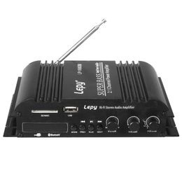 Freeshipping 2 x 40W 2.1-Channel Amplifier Support USB Bluetooth with 12V Power Adapter for Home Car Motocycle Boat Bus