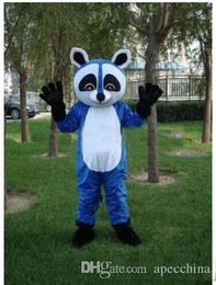 High quality Blue Racoon Mascot Costume Adult Size Raccoon Size : S M L XL XXL