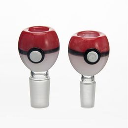 Cheapest Pokeball Themed Glass Bowl 14mm and 18mm Joint femal/male for Glass Bong Smoking Pipe