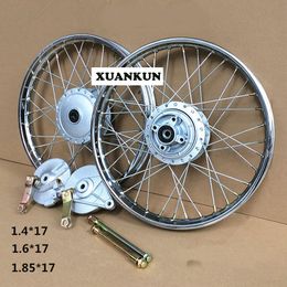 JH70 Motorcycle Retrofit Front and Rear Wheel Assembly / Widened Steel Ring DY100 Wheels