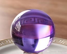 60mm amethyst Magic Crystal Healing Ball Sphere With Crystal Stand Decor